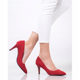 Goodin Décolleté in pelle scamosciata rosso 2