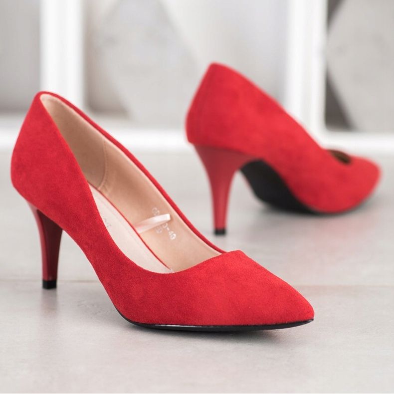 Goodin Décolleté in pelle scamosciata rosso 1