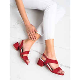 Kylie Sandali rossi sul palo basso rosso 2
