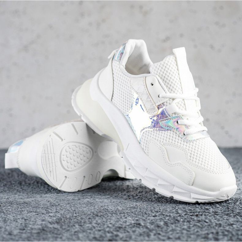 SHELOVET Scarpe da ginnastica alla moda bianca 1