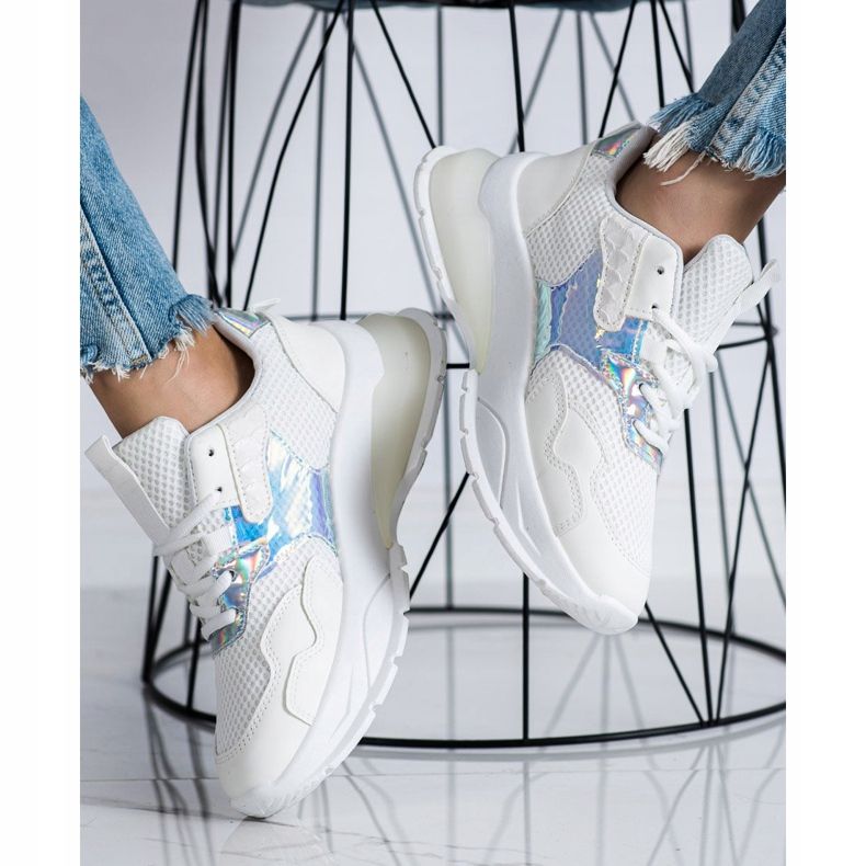 SHELOVET Scarpe da ginnastica alla moda bianca 2