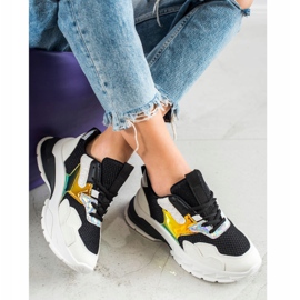 SHELOVET Scarpe da ginnastica alla moda bianco nero multicolore 1