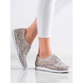 Kylie Scarpe in pelle traforata marrone multicolore 2