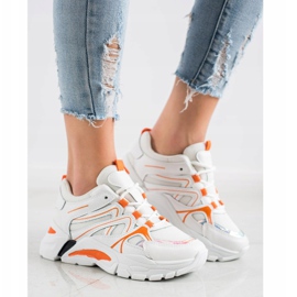 SHELOVET Sneakers Con Inserto Arancio bianca arancia 2