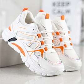 SHELOVET Sneakers Con Inserto Arancio bianca arancia 1
