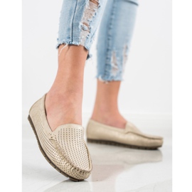Kylie Mocassini casual traforati beige 1