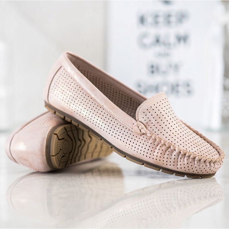 Kylie Mocassini casual traforati rosa 1