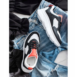 SHELOVET Sneakers casual in ecopelle bianca nero 1