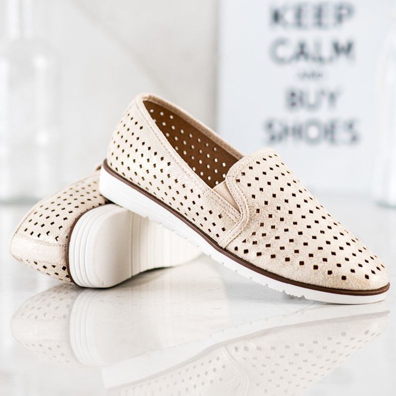 Kylie Slipon traforati lucidi d'oro 1