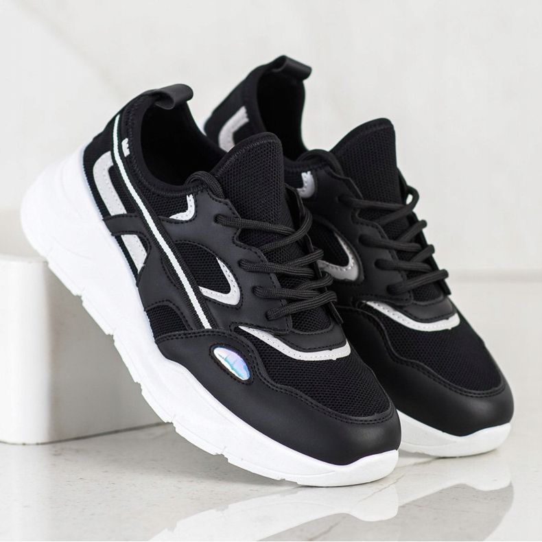 SHELOVET Scarpe da ginnastica nere casual nero 2