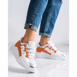 Ideal Shoes Sneakers Con Inserto Arancio bianco arancia 2