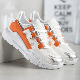 Ideal Shoes Sneakers Con Inserto Arancio bianco arancia 1