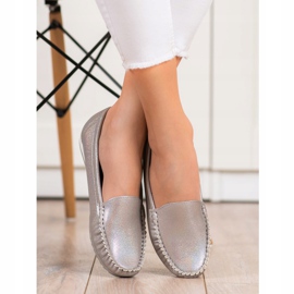 Goodin Mocassini eleganti e lucidi d'oro 1