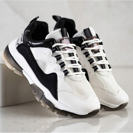 Ideal Shoes Sneakers Sulla Piattaforma Nera bianco 1