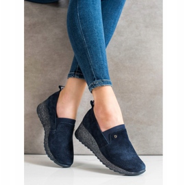 Filippo Scarpe in broccato di pelle blu navy 2