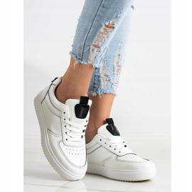 SHELOVET Scarpe sportive in ecopelle bianco 1