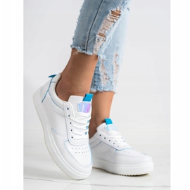 SHELOVET Scarpe sportive in ecopelle bianco 1