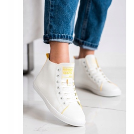 Ideal Shoes Scarpe da ginnastica di alta moda per lo sport bianca 2