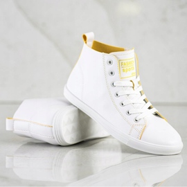 Ideal Shoes Scarpe da ginnastica di alta moda per lo sport bianco 1