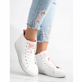 Ideal Shoes Scarpe da ginnastica di alta moda per lo sport bianco 1