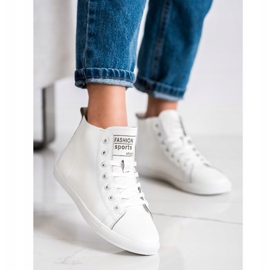 Ideal Shoes Scarpe da ginnastica di alta moda per lo sport bianca 2
