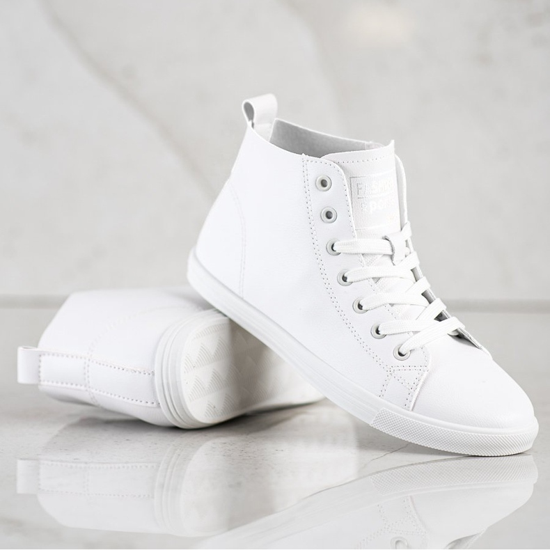 Ideal Shoes Scarpe da ginnastica di alta moda per lo sport bianco 1