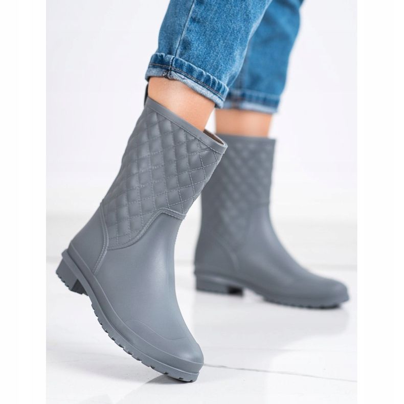 SHELOVET Galosce trapuntate alla moda grigio 1