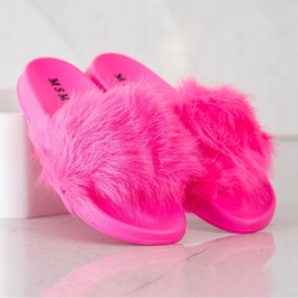 SHELOVET Pantofole In Gomma Con Pelliccia rosa 1
