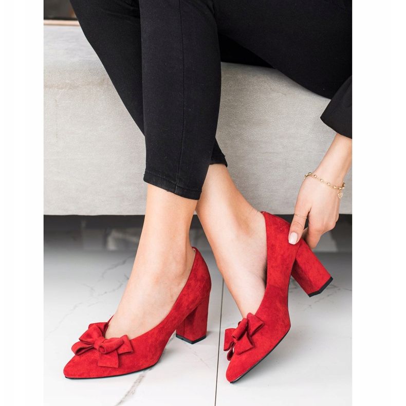 Décolleté rosse con fiocco Vinceza rosso 2
