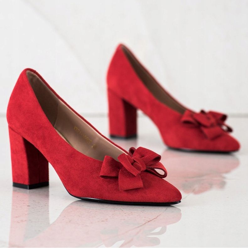 Décolleté rosse con fiocco Vinceza rosso 1