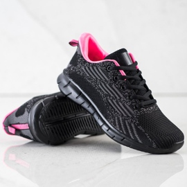 Bona Scarpe sportive traforate nero rosa grigio 2