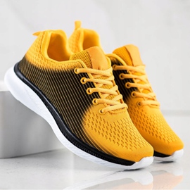 Bona Sneakers sportive leggere nero giallo 1