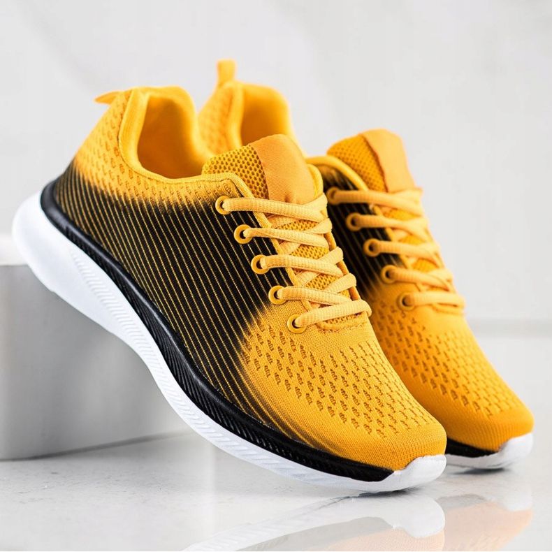 Bona Sneakers sportive leggere nero giallo 1