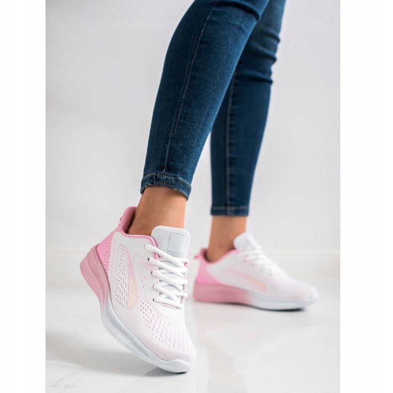 Bona Sneakers traforate per la primavera bianca rosa 1