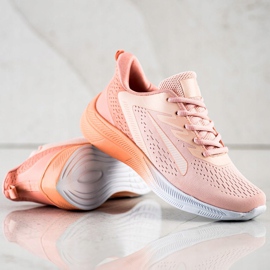 Bona Sneakers traforate per la primavera arancia rosa 1
