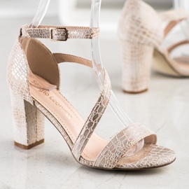 Sandali Sergio Leone con stampa serpente d'oro 2