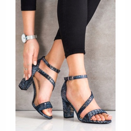 Sandali Sergio Leone con stampa serpente blu 2