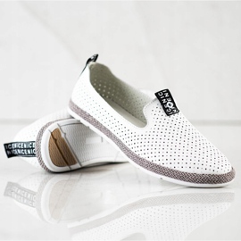 Filippo Slip in pelle casual bianca 1