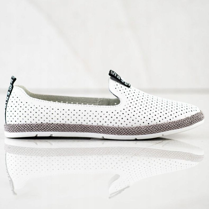 Filippo Slip in pelle casual bianca 2