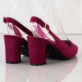 Décolleté con tacco aperto di Sergio Leone rosso multicolore 1