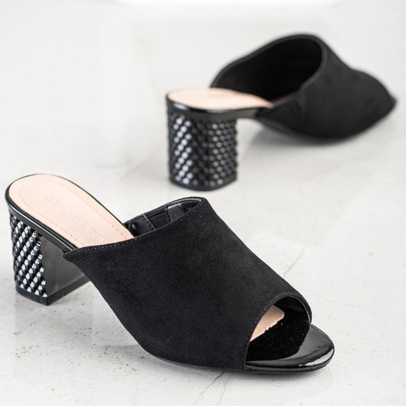 Eleganti pantofole Sergio Leone nero 1