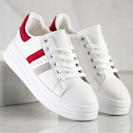 SHELOVET Sneakers Con Inserti In Camoscio bianca 1