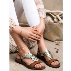 Sandali Sergio Leone alla moda marrone 1