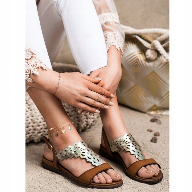 Sandali Sergio Leone alla moda marrone 1