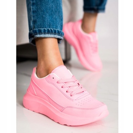 SHELOVET Sneakers classiche in ecopelle rosa 1