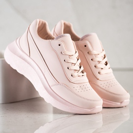 SHELOVET Sneakers classiche in ecopelle rosa 1
