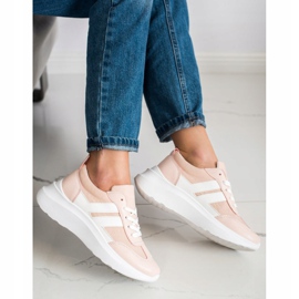 SHELOVET Scarpe sportive con plateau rosa 1