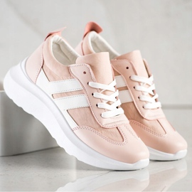 SHELOVET Scarpe sportive con plateau rosa 2