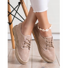 SHELOVET Espadrillas in camoscio beige 1