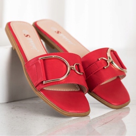 Seastar Pantofole Eleganti Con Ornamento rosso 1